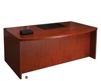 Picture of Veneer 36" x 72" Bowfront Double Pedestal Office Desk