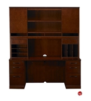 Picture of Veneer 72" Kneespace Credenza with Ovehead Storage