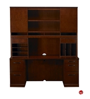 Picture of Veneer 72" Kneespace Credenza with Ovehead Storage