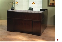 Picture of Veneer 72" L Shape Reception Desk Workstation