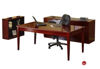 Picture of Veneer 72" Table Desk with Storage Credenza