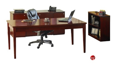 Picture of Veneer 72" Table Desk with Storage Credenza