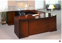 Picture of Veneer 72" U Shape Bowfront Office Desk Workstation