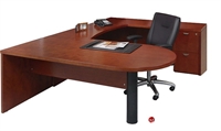 Picture of Veneer 72" U Shape D Top Office Desk Workstation