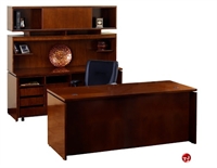 Picture of Veneer Executive Office Desk, Storage Credenza with Overhead
