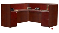 Picture of Veneer L Shape 72" Reception Desk Workstation