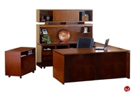 Picture of Veneer U Shape Executive Office Desk, Overhead Storage
