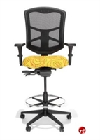 Picture of RFM 19333 Ergonomic Office Task Mesh Stool Chair, Footring