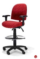 Picture of RFM 4813 Ergonomic Office Task Stool Chair, Footring