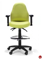 Picture of RFM 4833 Ergonomic High Back Office Task Stool Chair, Footring