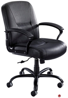 Picture of Big and Tall Mid Back Leather Office Chair