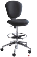 Picture of Office Task Drafting Footring Stool Chair, Adjustable Arms