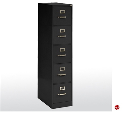 Picture of 5 Drawer Steel Letter Vertical File Cabinet, 15" x 26" x 60"