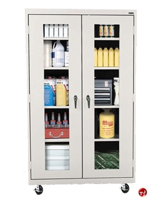 Picture of Clear View Transport Mobile Storage Supply Cabinet, 36" x 24" x 78"