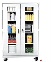 Picture of Clear View Transport Mobile Storage Supply Cabinet, 46" x 24" x 78"