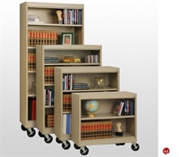 Picture of Radius Edge 3 Shelf Mobile Bookcase, 36" x 18" x 48"