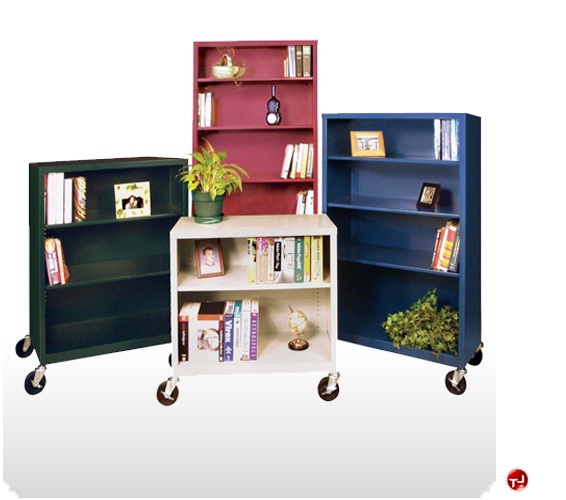 The Office Leader Radius Edge Mobile Bookcase Adjustable Shelves 36