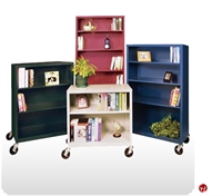 Picture of Radius Edge Mobile Bookcase, Adjustable Shelves, 36" x 18" x 78"