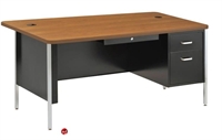 Picture of Single Pedestal Teachers Steel Desk, 60" x 30" x 29.5"H