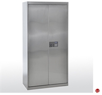 Picture of Stainless Steel Storage Cabinet, Adjustable Shelves, Electronic Lock, 36" x 18" x 72"