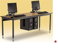 Picture of 24" x 72" Adjustable Height Training Computer Table, CPU Holder