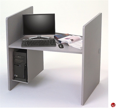 Picture of 30" x 42" Laminate Computer Study Carrel Workstation, CPU Holder