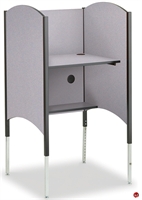 Picture of 31"W Adjustable Height Study Carrel with CPU Holder