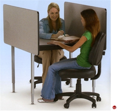 Picture of 48"x 37" Adjustable Height Study Carrel Workstation