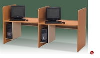 Picture of Cluster of 2, 30" x 42" Laminate Computer Study Carrel Workstation, CPH Holder