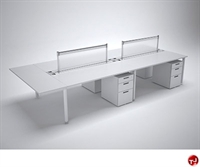Picture of TRIA 4 Person Cluster Teaming Bench Office Desk Workstation