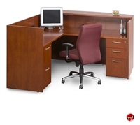 Picture of TRIA L Shape Veneer 72" Reception Desk Workstation