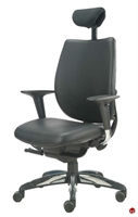 Picture of TRIA Mid Back Office Task Leather Swivel Chair, Headrest