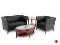 Picture of TRIA Reception Lounge Lobby Leather Club Chair and Loveseat Sofa