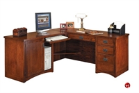 Picture of Veneer L Shape Office Desk Workstation