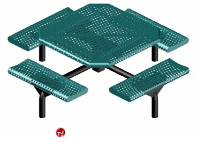 Picture of Webcoat Web Series T46WEB, 46" Octagon Metal Outdoor Picnic Bench Table