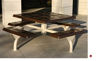 Picture of Webcoat Web Series T46WEB, 46" Octagon Metal Outdoor Picnic Bench Table, Perforated