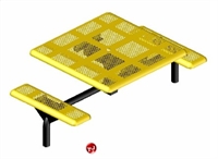 Picture of Webcoat Web Series T46WEB, 46" Octagon Metal Outdoor Picnic Bench Table, Perforated