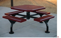 Picture of Webcoat Web Series T46WEB, 46" Square Metal Outdoor Picnic Bench Table