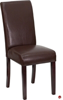 Picture of Brato High Back Brown Leather Armless Guest Side Chair
