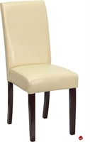 Picture of Brato High Back Ivory Leather Armless Guest Side Chair