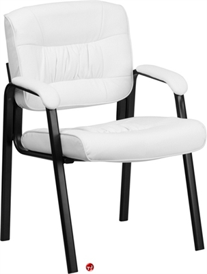 Picture of Brato White Leather Reception Guest Arm Chair