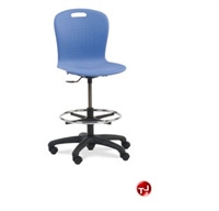 Picture of AILE Armless Poly Lab Stool, Footring