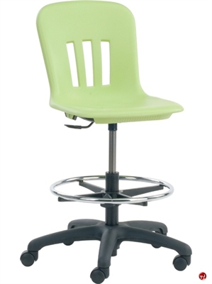 Picture of AILE Poly Shell Task Armless Stool Chair, Footring