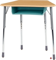 Picture of AILE Adjustable Height Trapezoid Classroom Student Desk, Bookbox