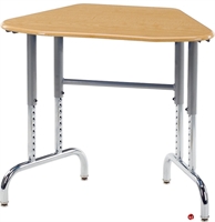 Picture of AILE Adjustable Height Classroom Trapezoid Student Desk