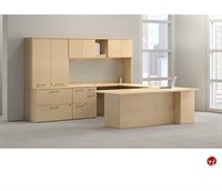 Picture of ADES Executive U Shape Office Desk Workstation, Lateral File Storage