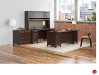 Picture of ADES Executive Office Desk,Kneespace Credenza with Overhead Storage