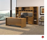 Picture of ADES 72" Desk, Credenza with Overhead,Single Bookcases
