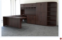 Picture of Peblo Custom U Shape Office Desk Workstation,Bookcase Storage