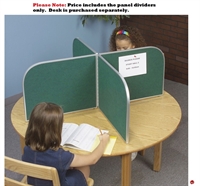 Picture of Portable Cluster of 4 Privacy Desk Panel, Study Carrel